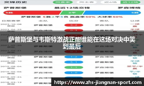 萨普斯堡与韦斯特激战正酣谁能在这场对决中笑到最后